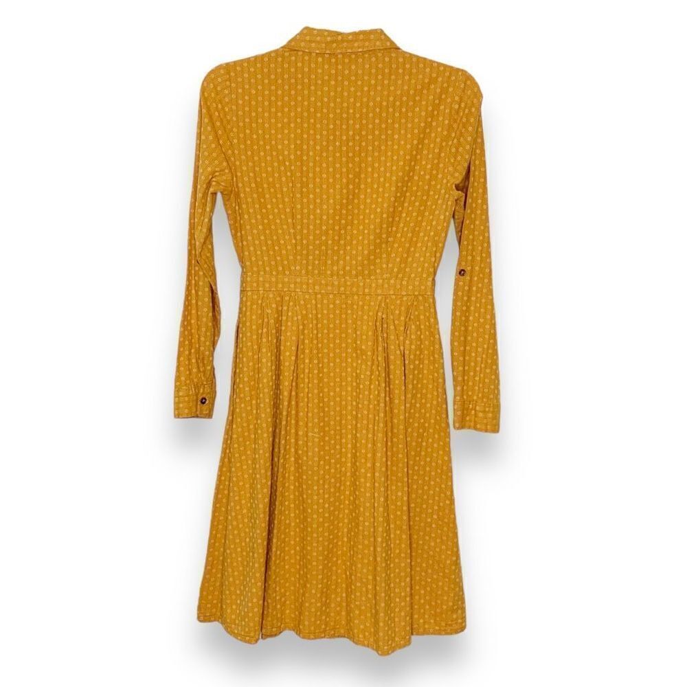 ❌SOLD❌ Modcloth Broadcast Coordinator Shirt Dress Mustard Yellow Fall Style - Picture 5 of 13
